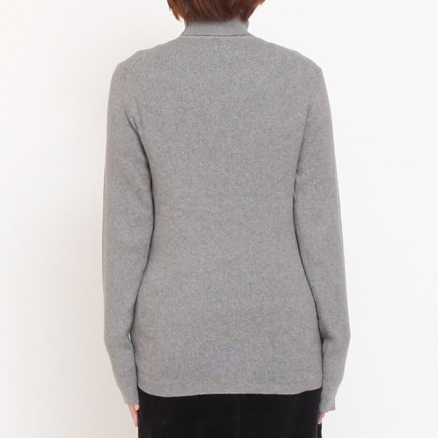 【20%OFF】【BLACKのみ ラスト1点】sosottoリブタートルプルオーバー42453714