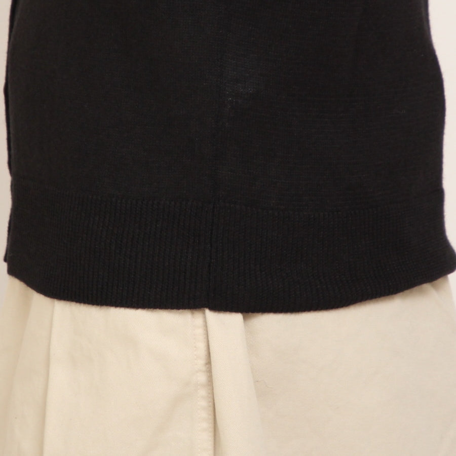 【BLACKのみ】mao made UVカットリネン クルーネックカーディガン25