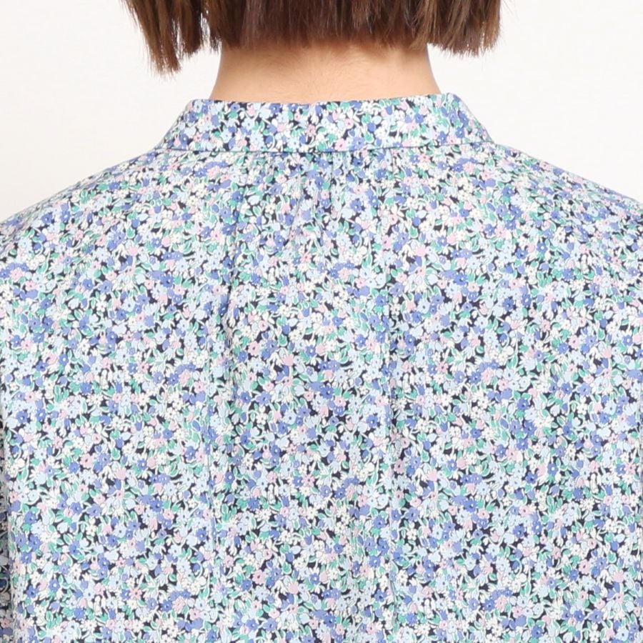 【20%OFF】【YELLOWのみ ラスト1点】HOKKOH LIBERTY ミニカラー袖シャーリングSH2505