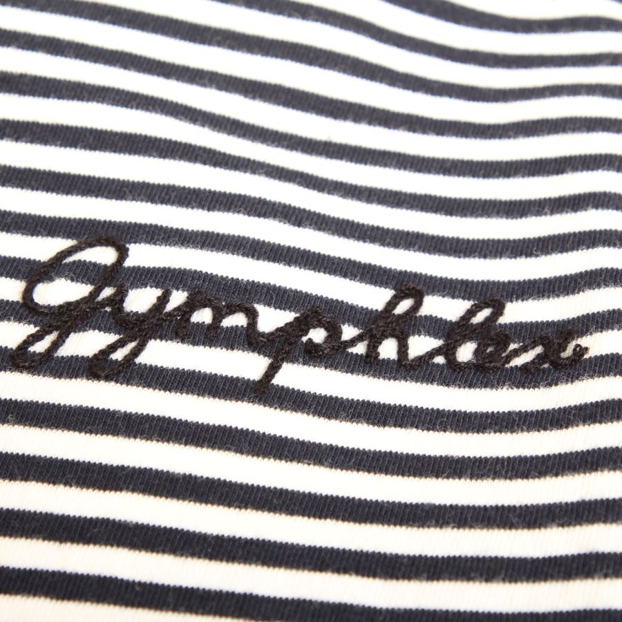 【WHITEラスト1点】GYMPHLEXロゴ刺繍Tシャツ