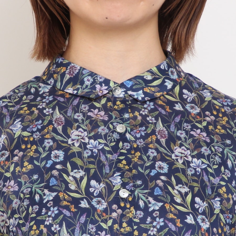 【WHITEラスト1点ずつ】シルフローンLIBERTY 5分袖フィットシャツ2507