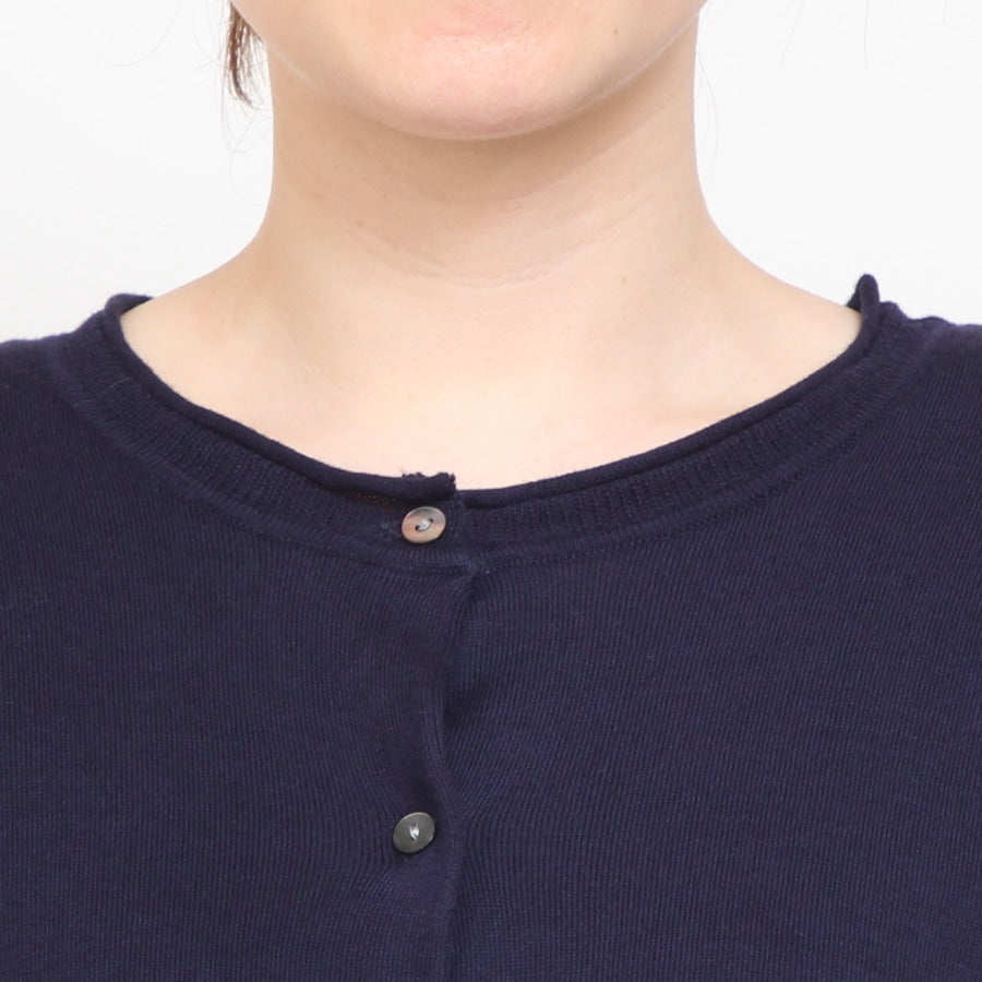 【30%OFF】【残り僅か】mao madeピマコットン7分袖カーディガン(2407)