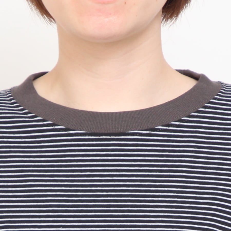 【IVORYラスト1点】DANTONボーダークルーネック長袖Tシャツ24