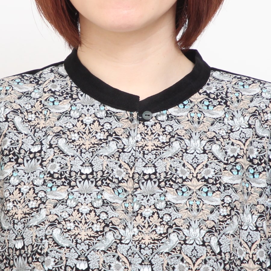 【20%OFF】【CAMELのみ】コーデュロイLIBERTY切替キーネックワンピース2411