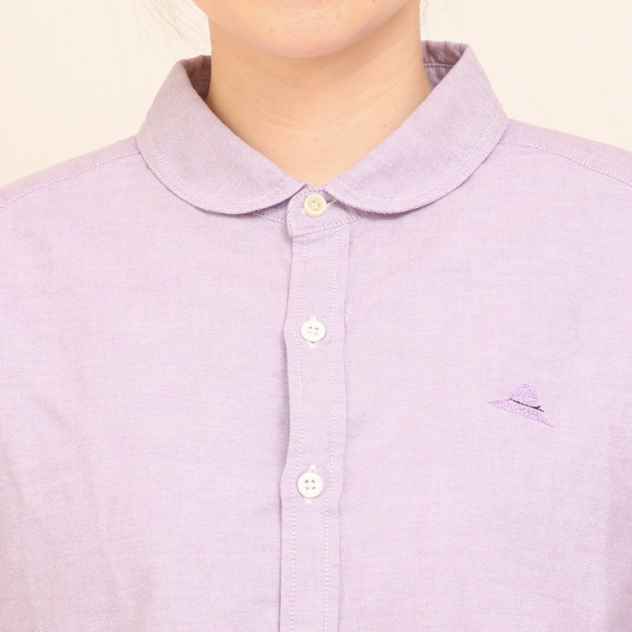 【30%OFF】【PURPLE・GRAYのみ ラスト1点ずつ】to touchオックス刺繍シャツ