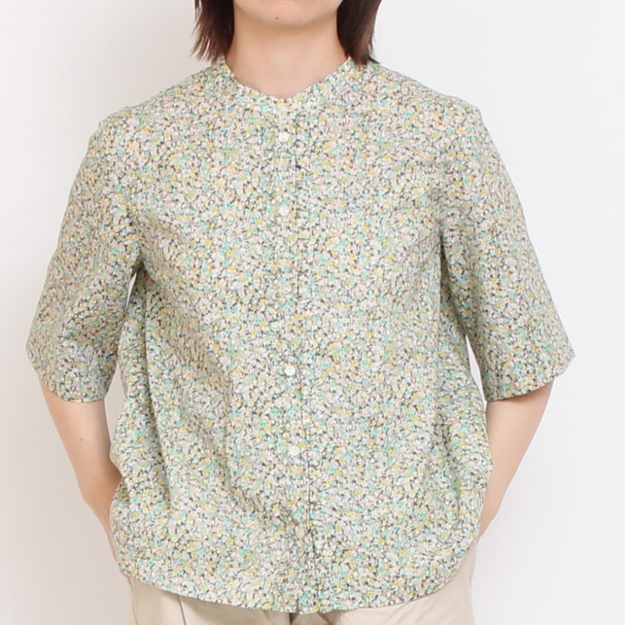 【20%OFF】【YELLOW・REDのみ ラスト1点】HOKKOH LIBERTY フロントフリルシャツ(2506)