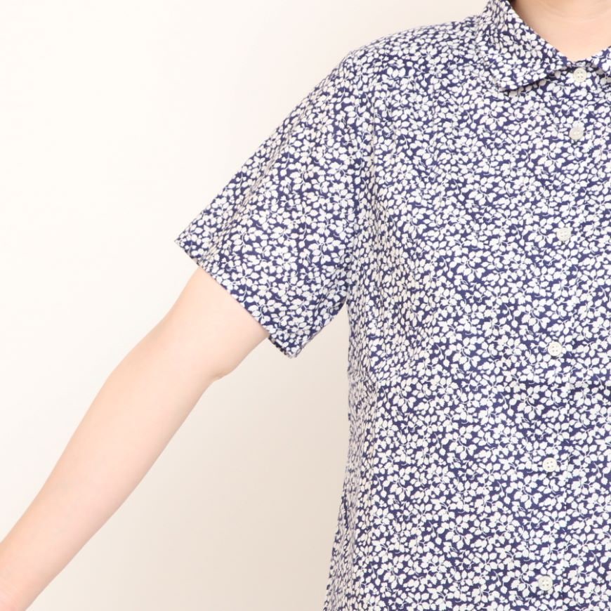 【20%OFF】【サイズ2のみ ラスト1点ずつ】リバティ半袖レギュラーシャツ(2408)
