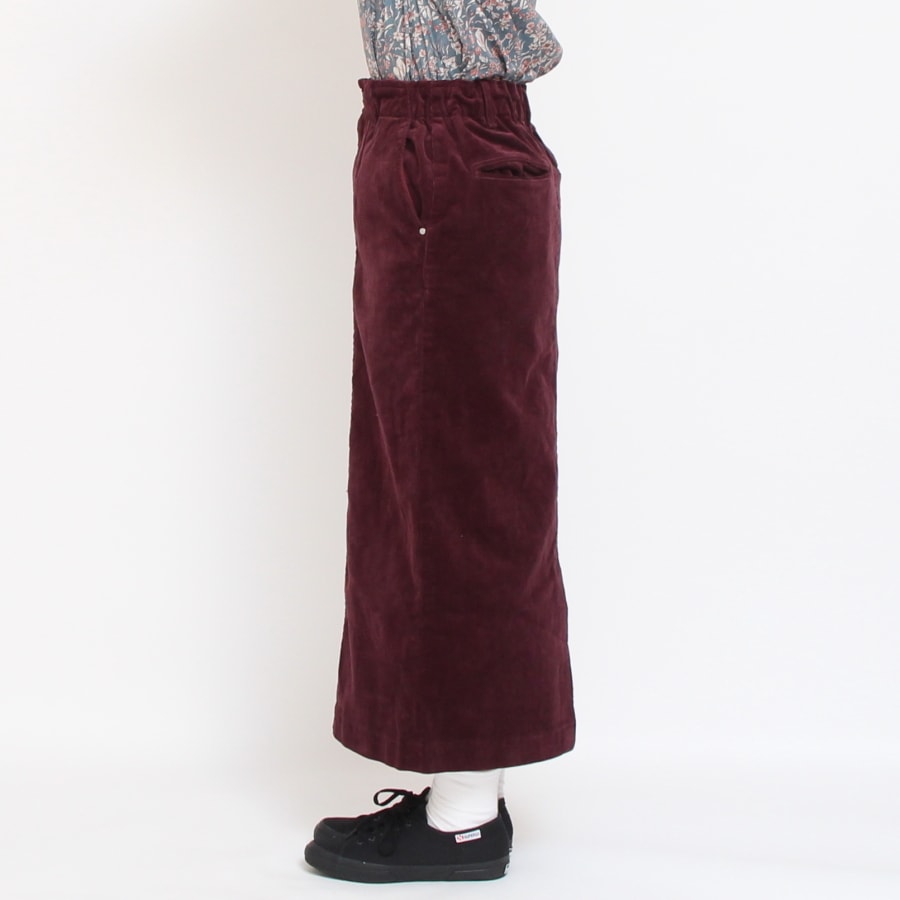 【30%OFF】【IVORY・WINEのみ ラスト1点ずつ】D.M.Gコーデュロイタイトスカート