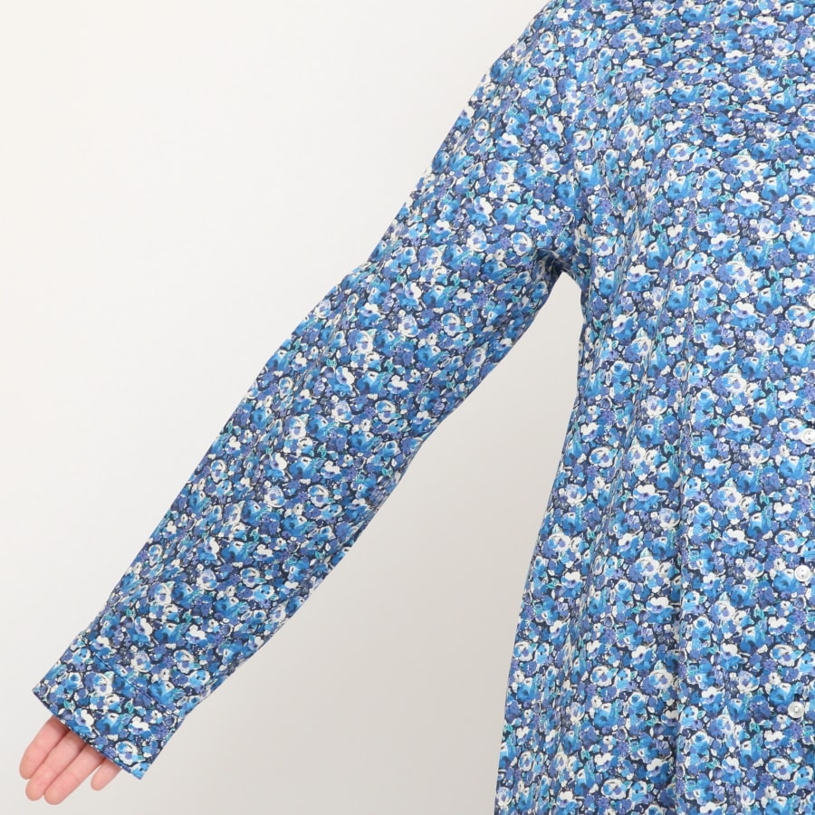 【20%OFF】【BLUEのみ 残り僅か】リバティバンドカラーフレアワンピース(2501)