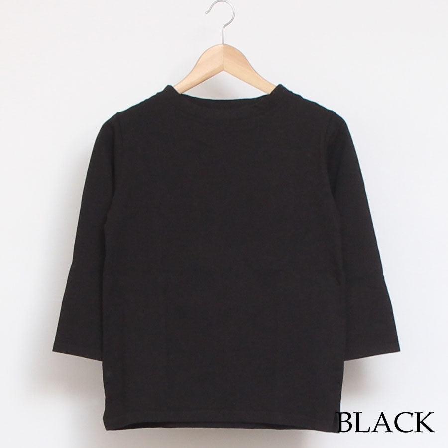 【BLACKのみ】Lim home7分袖ハイネックTシャツ