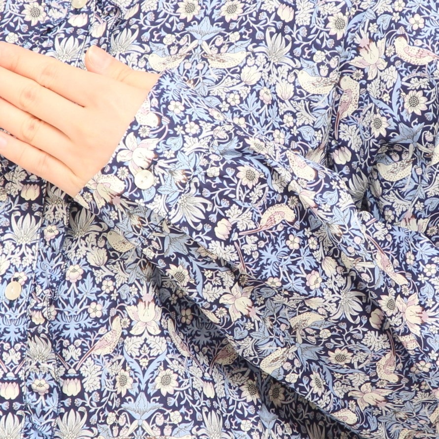 【30%OFF】【サイズ1のみ ラスト1点ずつ】LIBERTY前立てフリルフィットシャツ(2502)