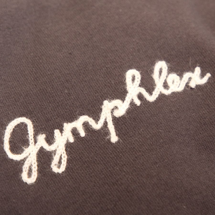 【WHITEラスト1点】GYMPHLEXロゴ刺繍Tシャツ