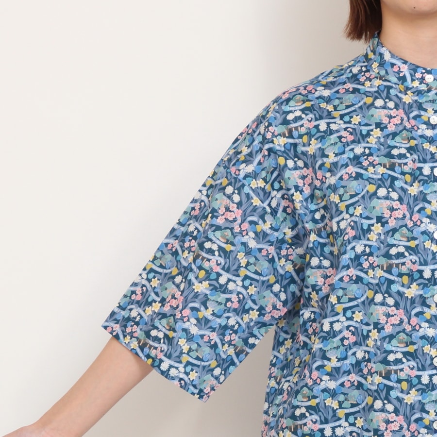 【30%OFF】【RED 残り僅か】リバティ前後差サイドスリットシャツ(2507)