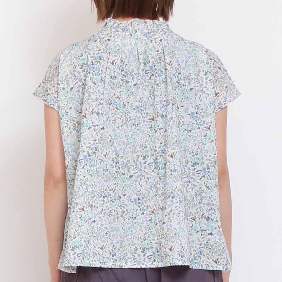 【NAVYラスト1点】LIBERTY 2WAYシャーリングフレンチブラウス2507