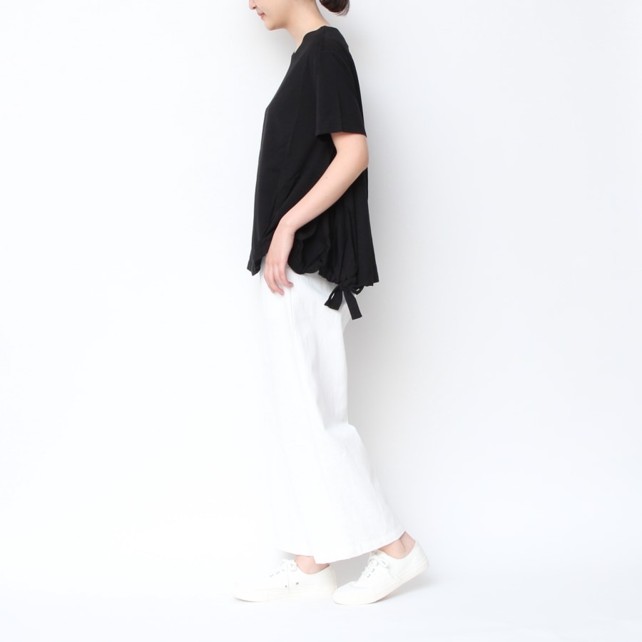 【70%OFF】【WHITEのみラスト1点】Kelenワイド裾ギャザープルオーバー