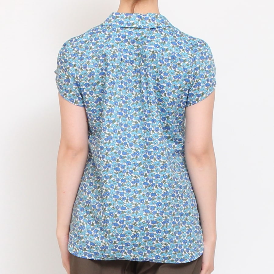 【30%OFF】【YELLOWサイズ1のみ ラスト1点】リバティチューリップ袖ブラウス(2405)