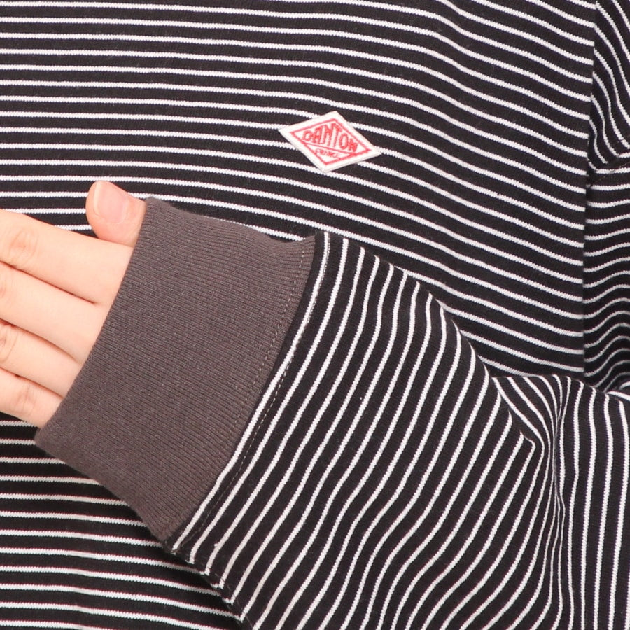 【IVORYラスト1点】DANTONボーダークルーネック長袖Tシャツ24
