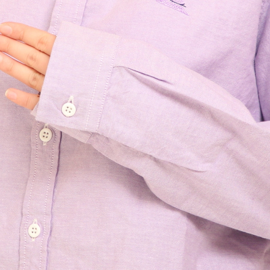 【30%OFF】【PURPLE・GRAYのみ ラスト1点ずつ】to touchオックス刺繍シャツ