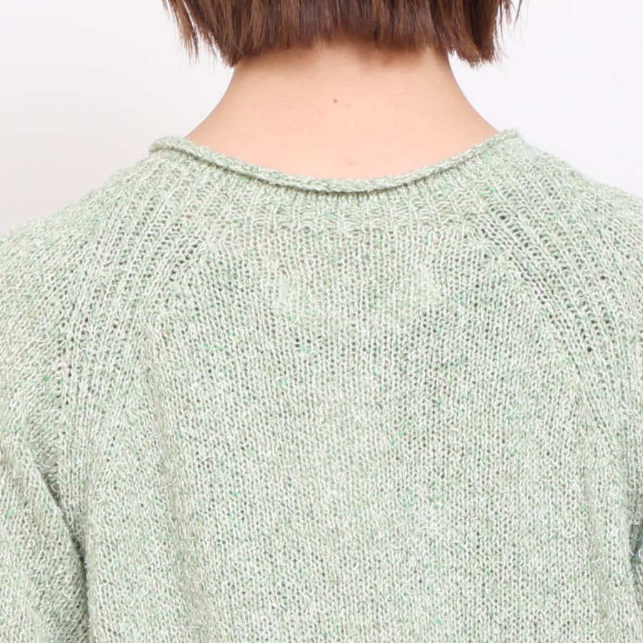 OTA KNIT コットンリネン シルクネップニットプルオーバー