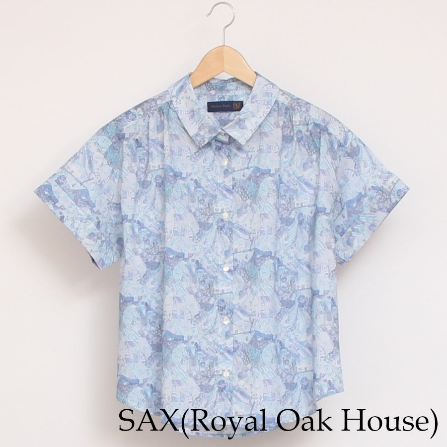 【30%OFF】【SAXのみ ラスト1点】LIBERTYロールアップ半袖シャツ(2506)