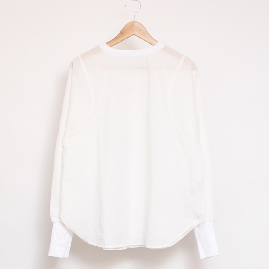【30%OFF】【WHITE ラスト1点】NARUミルドシャツ24SS