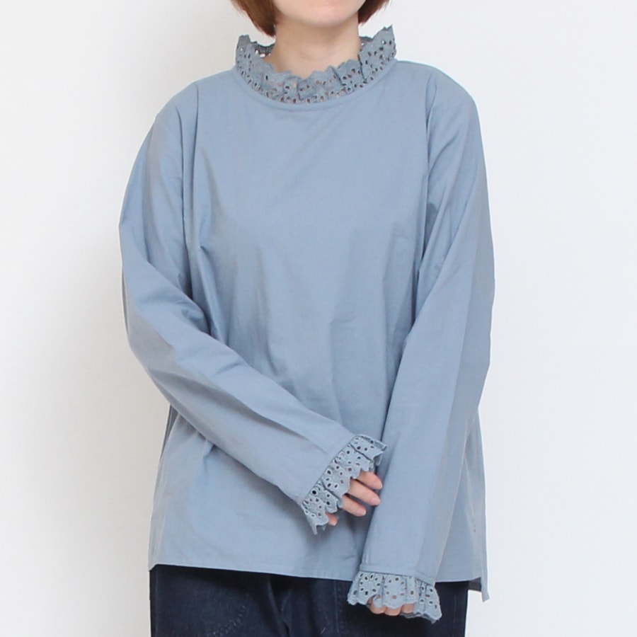kelenレースフリルデザインプルオーバー
