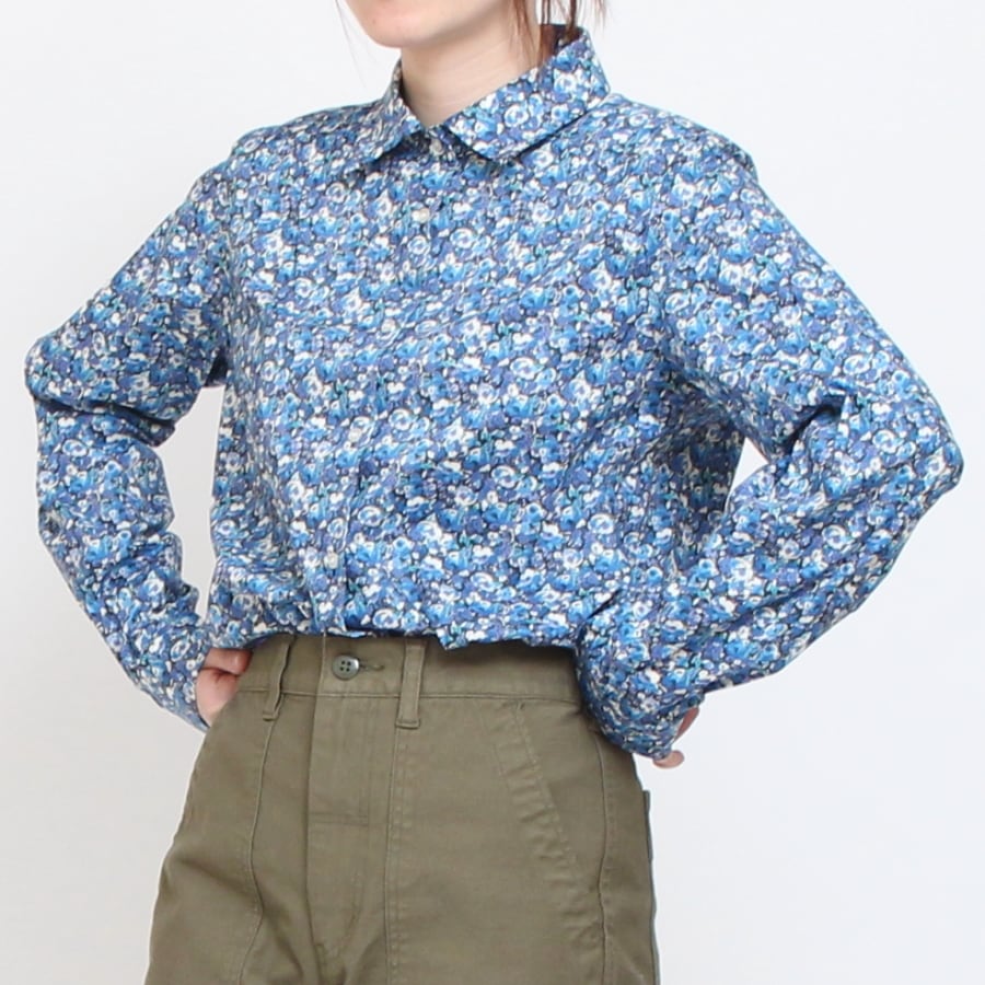 【KHAKI・BLUE サイズ2のみ ラスト1点ずつ】リバティ長袖レギュラーシャツ(2501)