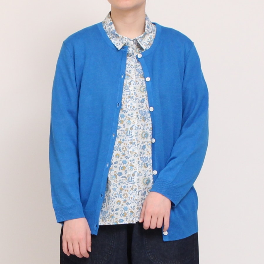 【BLACKのみ残り僅か】mao made UVカットリネン クルーネックカーディガン25