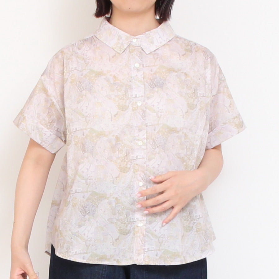 【30%OFF】【SAXのみ ラスト1点】LIBERTYロールアップ半袖シャツ(2506)