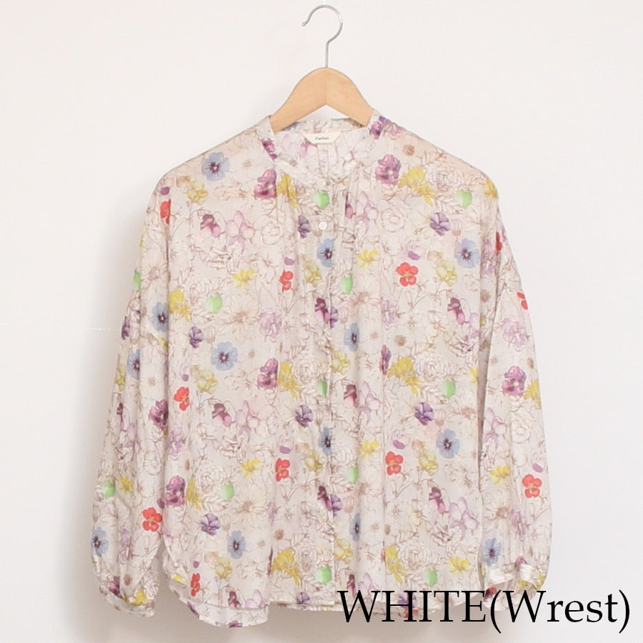 【残り僅か】【本店限定商品】シルフローンLIBERTY長袖スタンド ドルマンシャツ