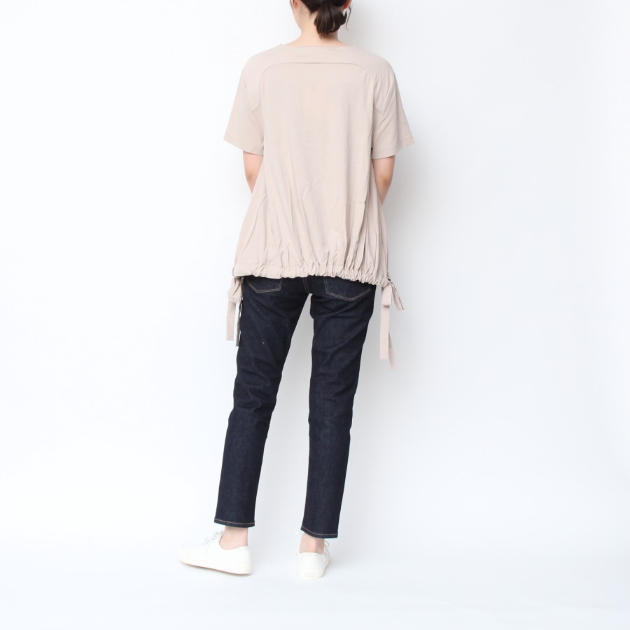 【70%OFF】【WHITEのみラスト1点】Kelenワイド裾ギャザープルオーバー