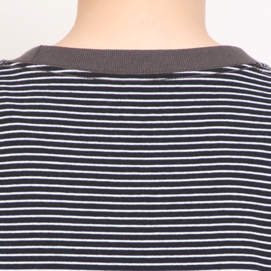 【IVORYラスト1点】DANTONボーダークルーネック長袖Tシャツ24