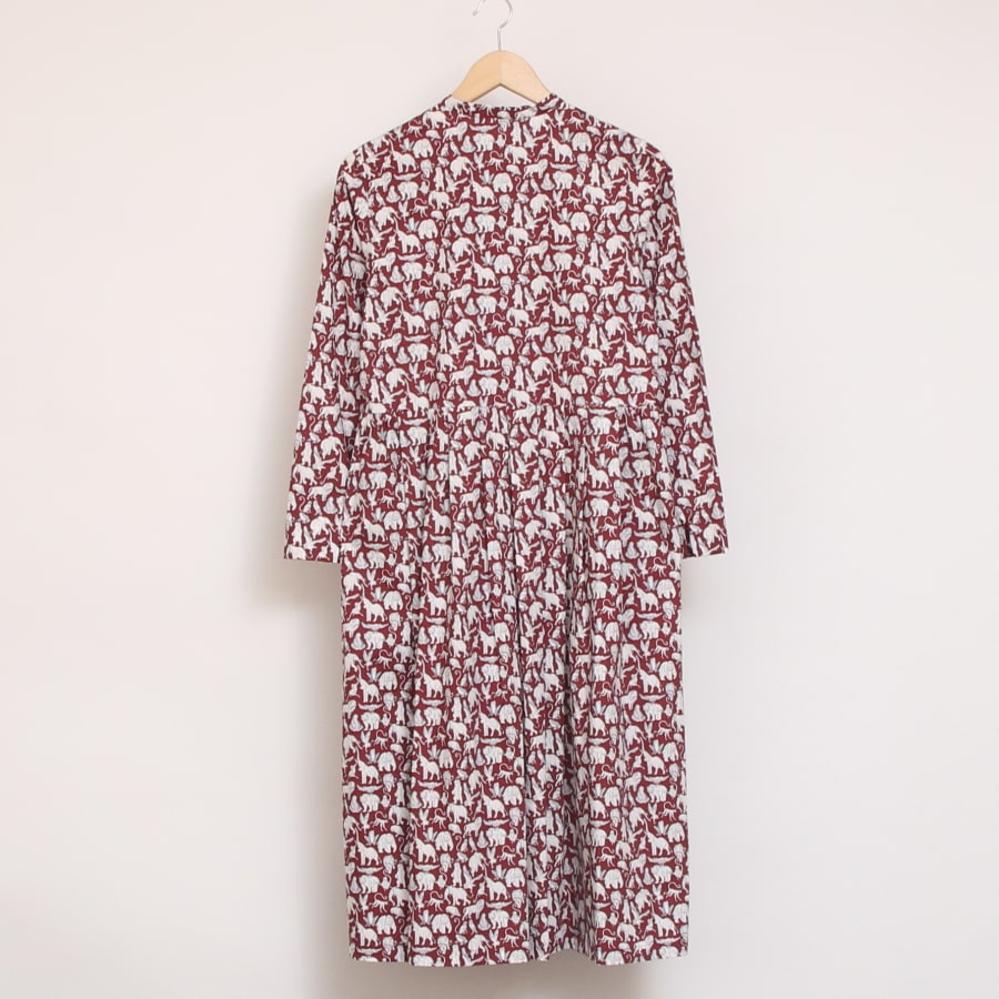 【20%OFF】【WINEサイズ2 ラスト1点】24animals長袖キーネックワンピース(2409)