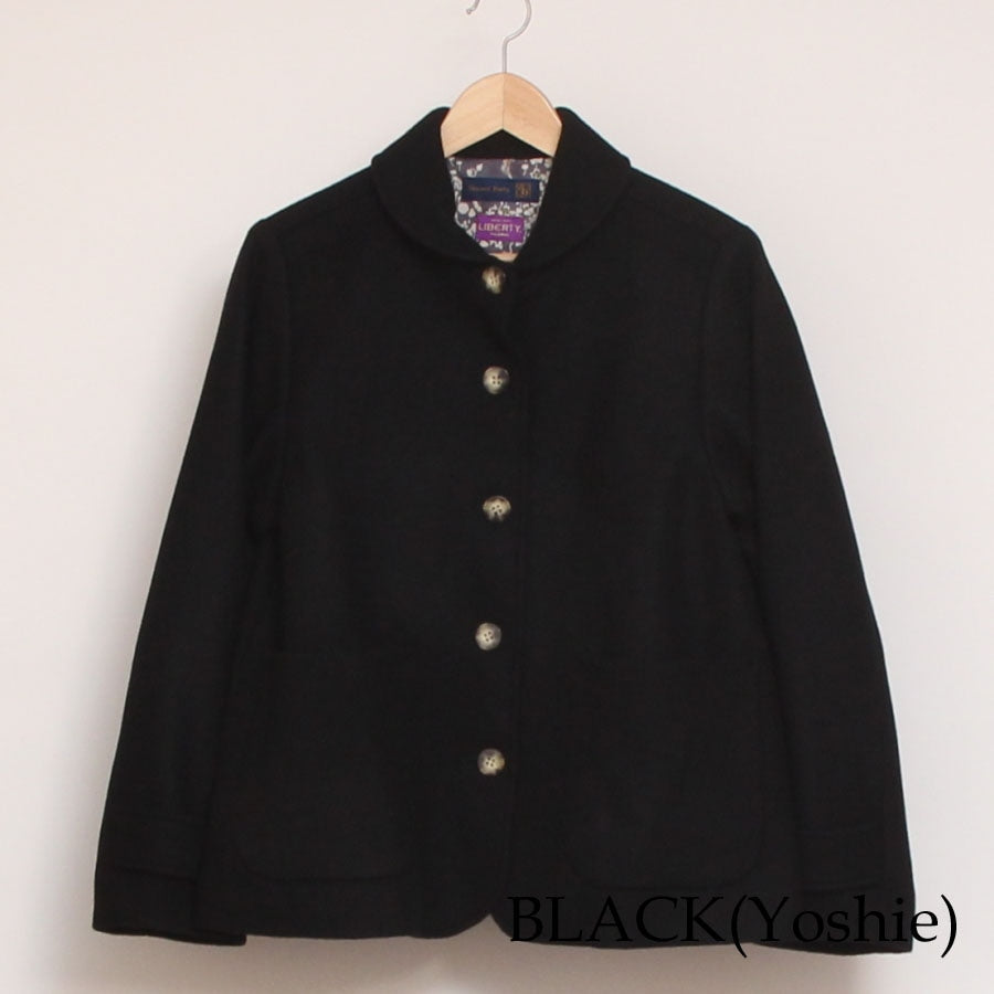 【20%OFF】【BLACKのみ ラスト1点】裏リバティショールカラージャケット(2410)