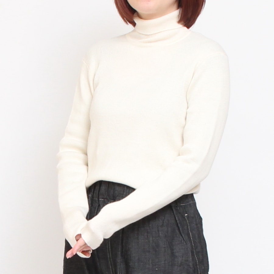 【20%OFF】【BLACKのみ ラスト1点】sosottoリブタートルプルオーバー42453714