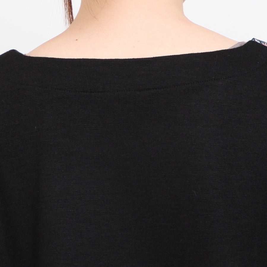 【20%OFF】【BEIGE・GRAYのみ ラスト1点ずつ】LIBERTY MIXボートネックプルオーバー67042