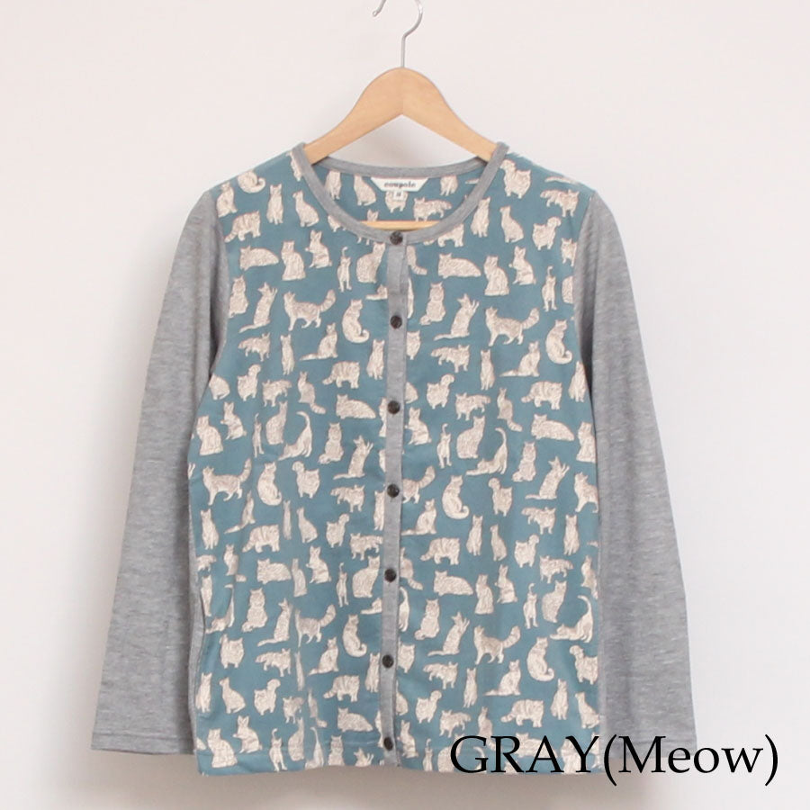 【BLACKラスト1点】LIBERTY MIXクルーネックカーディガン67064