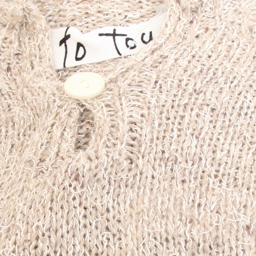OTA KNIT コットンリネン シルクネップニットプルオーバー