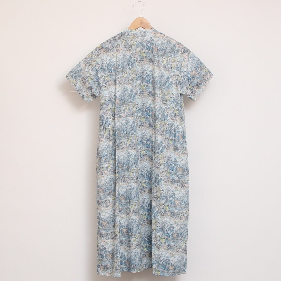 【期間限定20%OFF】【BLUEラスト1点・本店限定商品】リバティ半袖ドロストワンピース(2508)