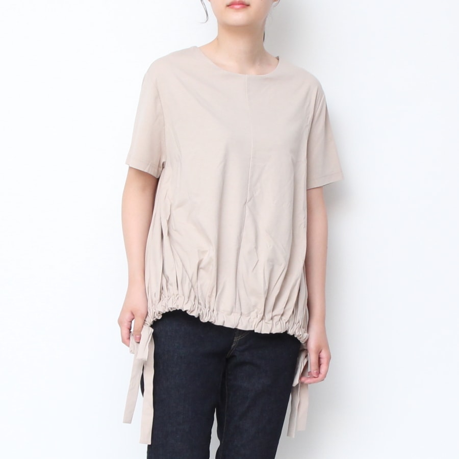 【70%OFF】【WHITEのみラスト1点】Kelenワイド裾ギャザープルオーバー