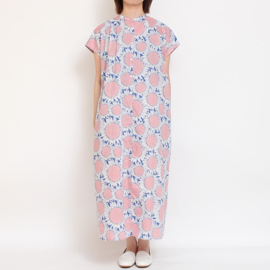 【30%OFF】【BLUE・BROWNラスト1点】リバティ スタンドフレンチワンピース(2507)