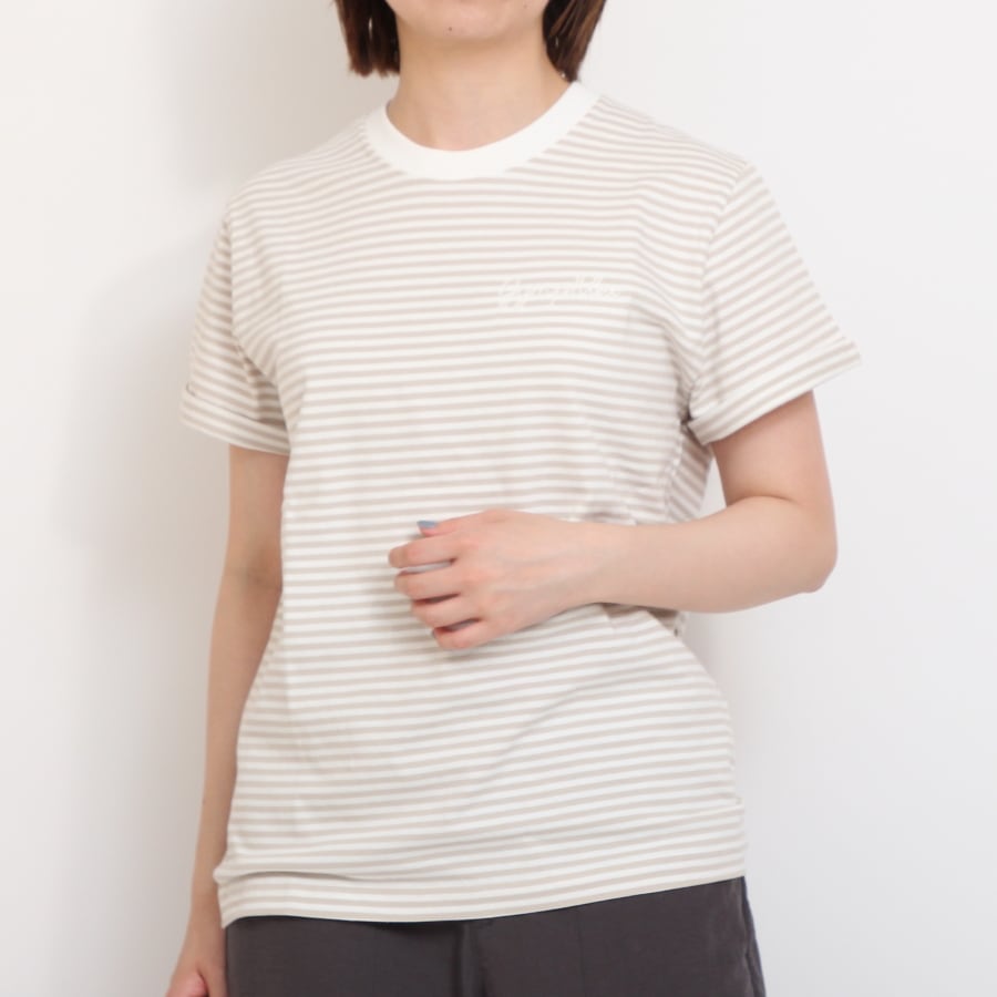 【WHITEラスト1点】GYMPHLEXロゴ刺繍Tシャツ