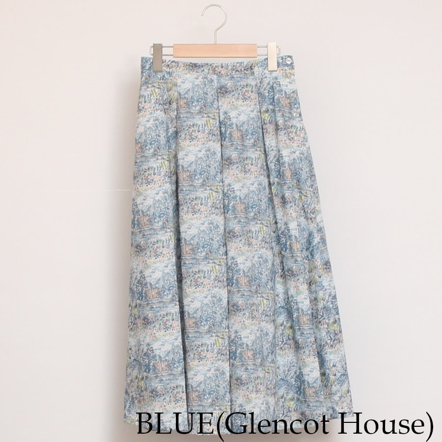 【20%OFF】【GRAYラスト1点】リバティサイド釦スカート80cm(2508)
