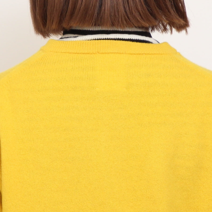 【YELLOWのみ ラスト1点】DANTONクルーニットカーディガン24
