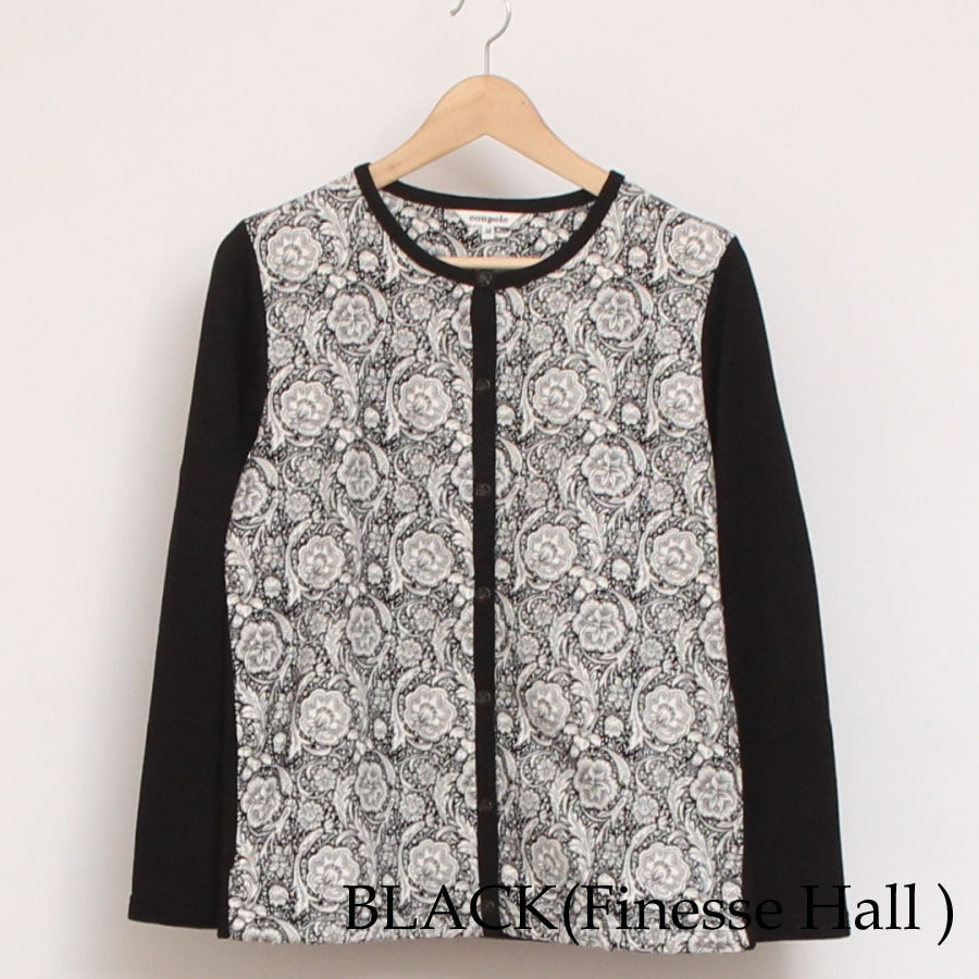 【BLACKラスト1点】LIBERTY MIXクルーネックカーディガン67064