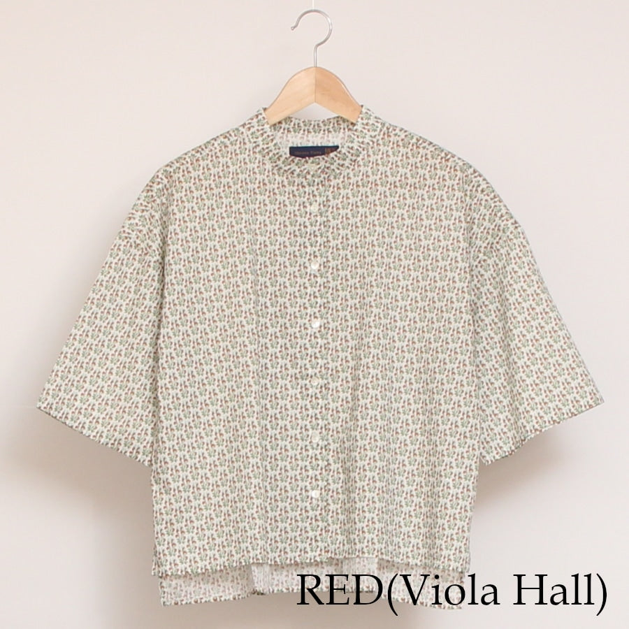 【RED ラスト1点】リバティ前後差サイドスリットシャツ(2507)