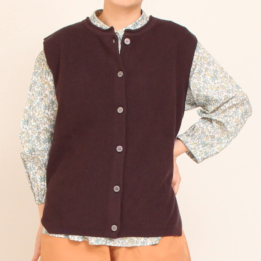 【30%OFF】【IVORYラスト1点】Mao medeソフトコットン2WAYベスト2508