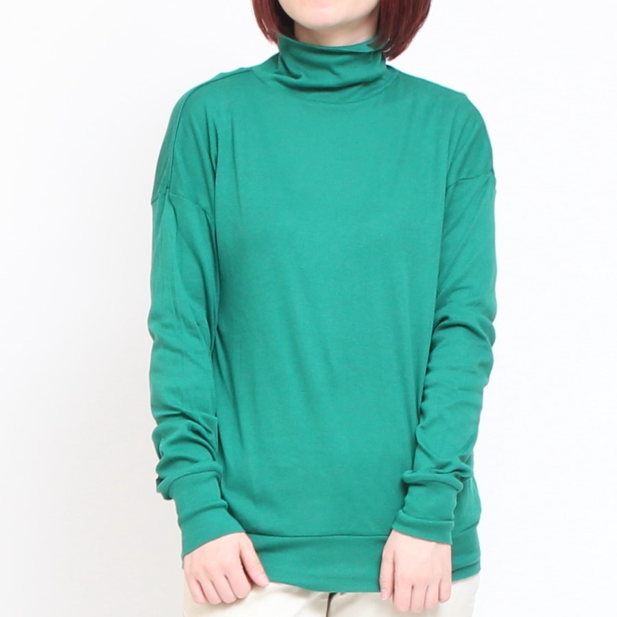 【GREEN・BLACKのみ ラスト1点ずつ】NARUハイネックゆったりプルオーバー24