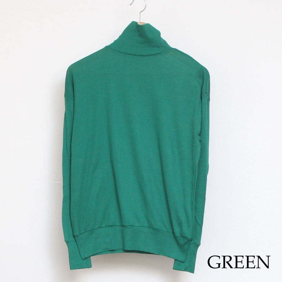 【GREEN・BLACKのみ ラスト1点ずつ】NARUハイネックゆったりプルオーバー24