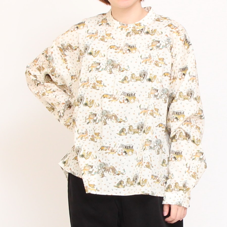 【NAVYのみ残り僅か】24animals前後差モックネックプルオーバー(2409)
